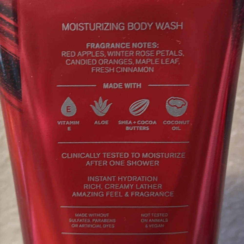 Bath & Body Works Winter Candy Apple Moisturizing Body Wash 2 Tubes
